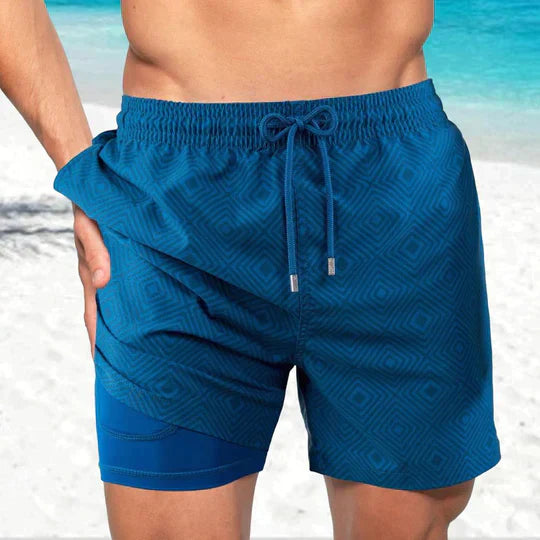 Levoire | Maillot De Bain Pour Homme Élégant Avec Un Design Unique diamant bleu