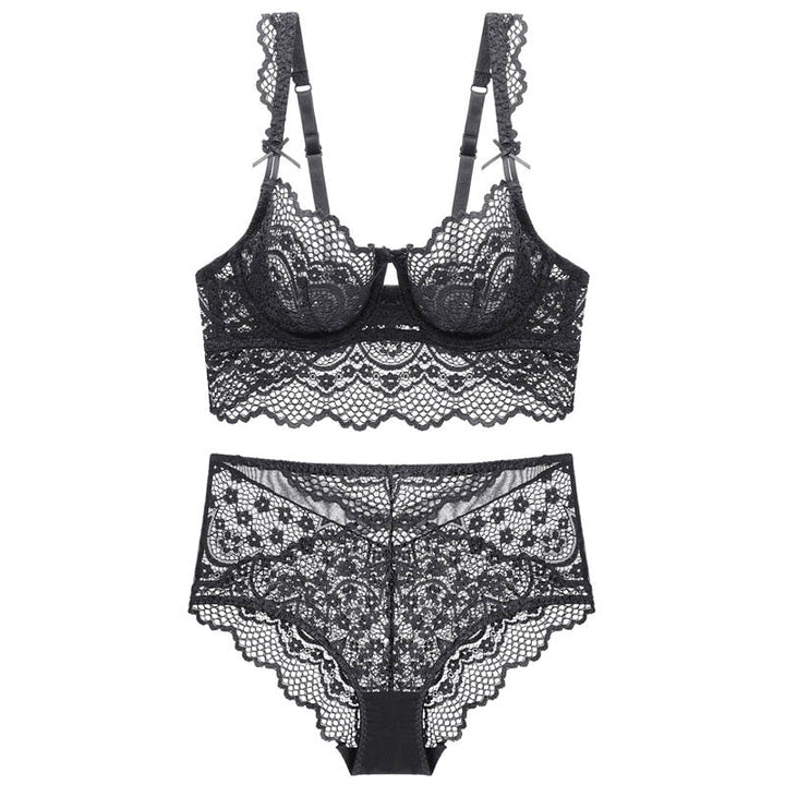 Levoire | Ensemble De Lingerie En Dentelle Avec Des Détails Sensuels Noir