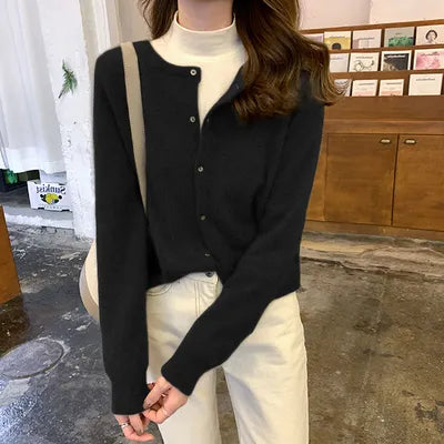 Levoire | Cardigan Douillet Avec Devant Ouvert Noir