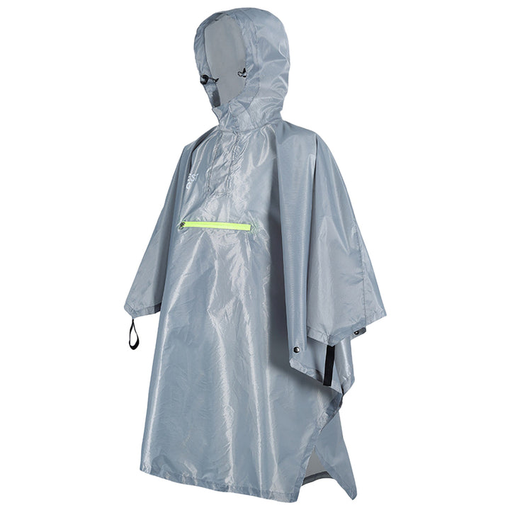 Levoire | Poncho Avec Bande Réfléchissante Gris Une taille