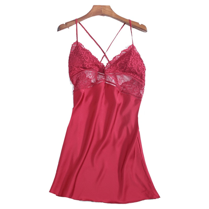 Levoire | Chemise De Nuit En Dentelle Rot