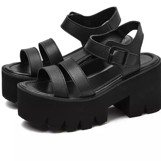 Levoire | Sandales Chunky À Plateforme Noires Noir