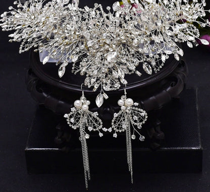 Levoire | Bandeau Mariage Tiara 372-1krone 1 boucles d'oreilles