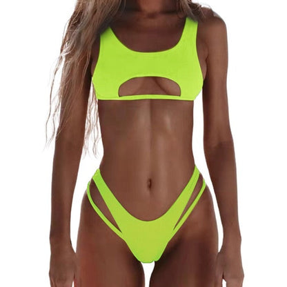 Levoire | Maillot De Bain Avec Haut Décoratif Jaune néon