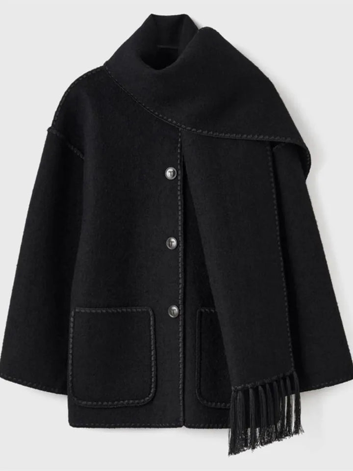 Levoire | Élégant Écharpe-Chaqueta Chaud Noir