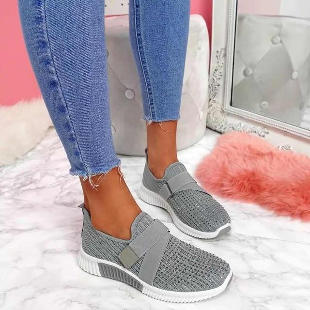 Levoire | Baskets pour femmes avec bandes Velcro Gris