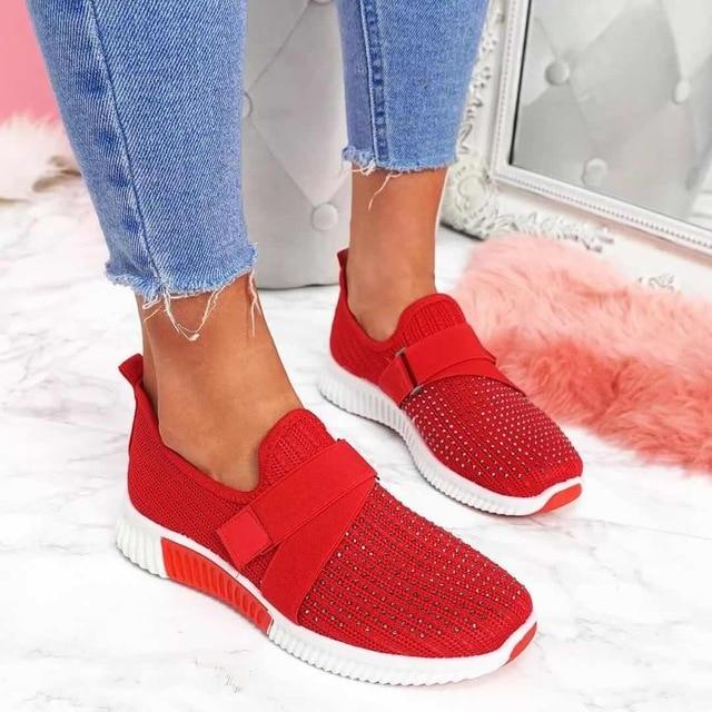 Levoire | Baskets pour femmes avec bandes Velcro Rouge