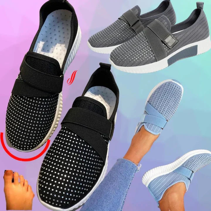Levoire | Chaussures Pour Femmes À Enfiler Orthopédiques Avec Velcro
