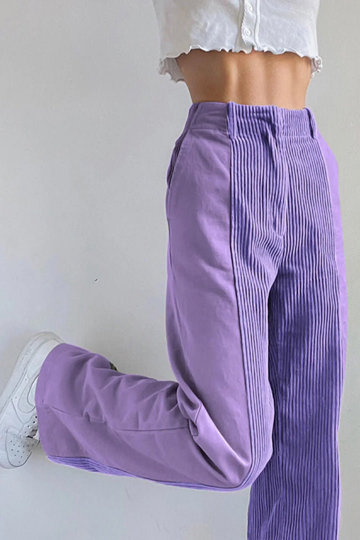 Levoire | Pantalon Long Taille Haute Pour Femmes Lilas