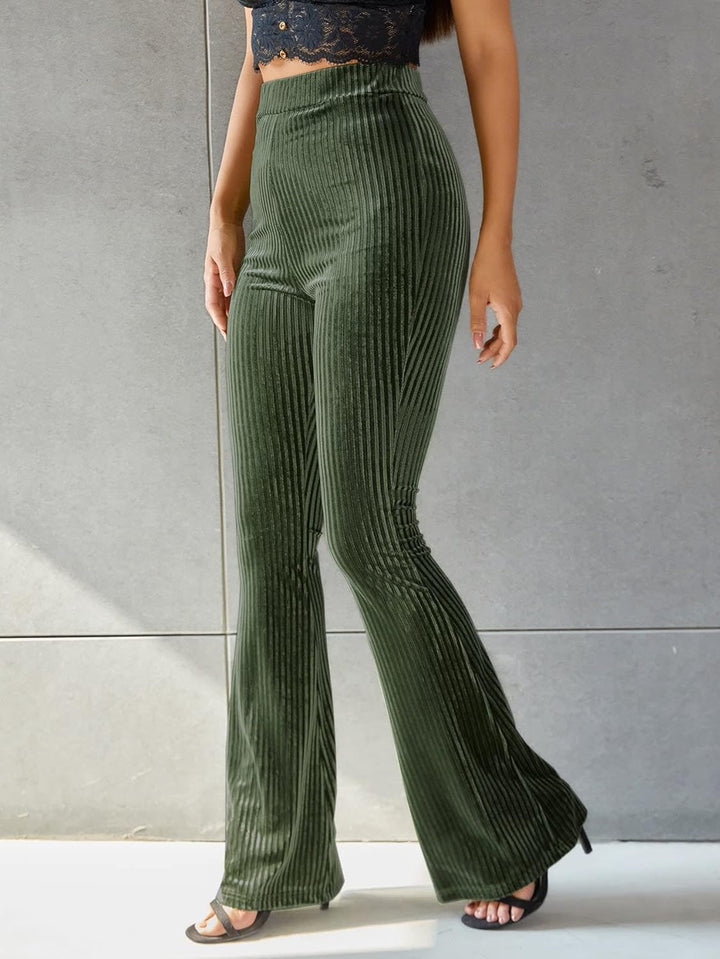 Levoire | Pantalons En Corduroy Taille Haute Vert