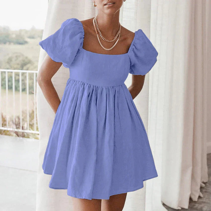 Levoire | Robe Mini À Manches Bouffantes Weinlese Pour Femmes