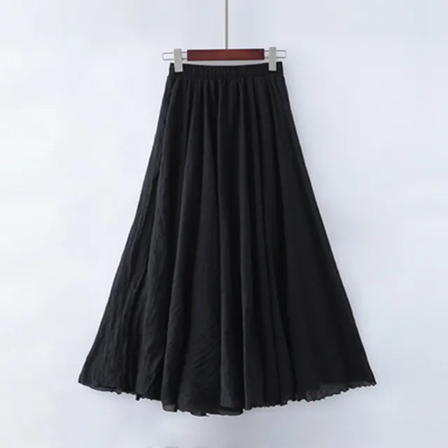 Levoire | Rentokas Coton Maxi Jupe Noir Une taille