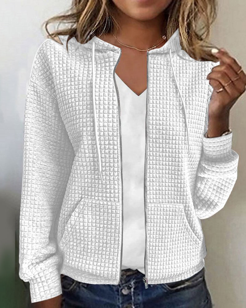 Levoire | Sweat-Shirt À Capuche Et Poches À La Mode Pour Femmes Blanc