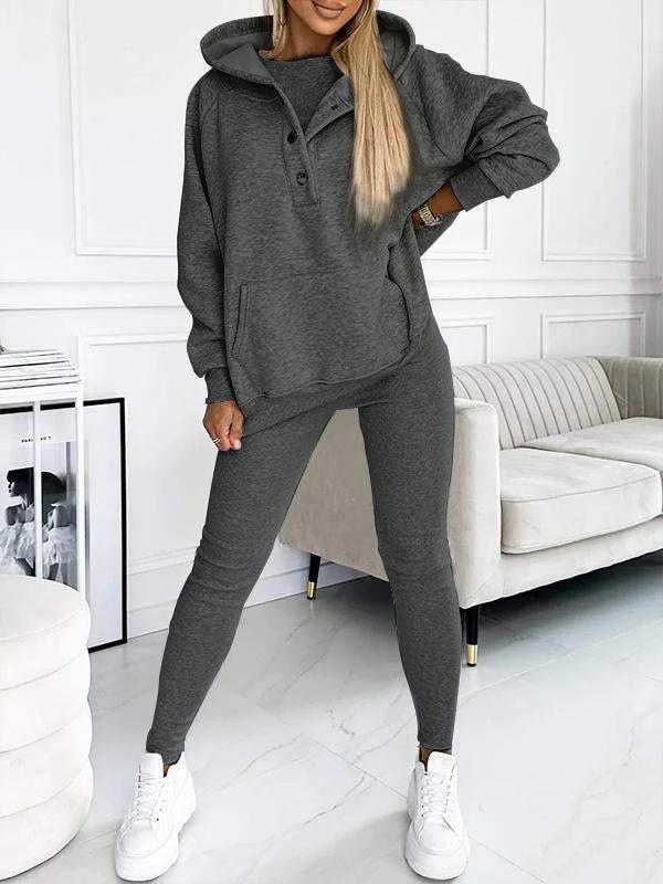 Levoire | Ensemble De Leggings Taille Plus Ensemble Co Ord Vêtements Femmes Gris foncé