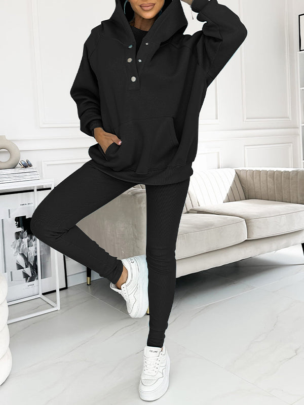Levoire | Ensemble De Leggings Taille Plus Ensemble Co Ord Vêtements Femmes Noir