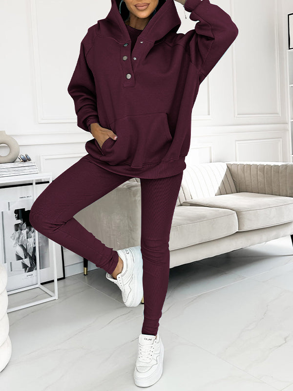 Levoire | Ensemble De Leggings Taille Plus Ensemble Co Ord Vêtements Femmes Violet foncé