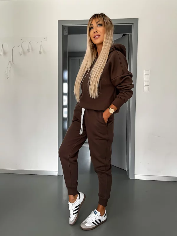 Levoire | Ensemble De Sweatpants En Coton À Cordon, Survêtement, Jogging Pour Femmes