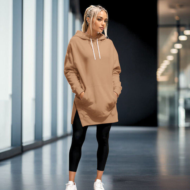 Levoire | Robe Oversize Élégante Avec Capuche Beige
