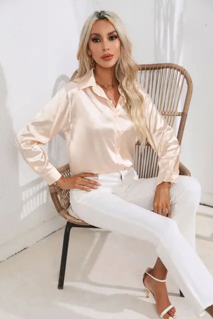 Levoire | Blouse en satin Couleur crème