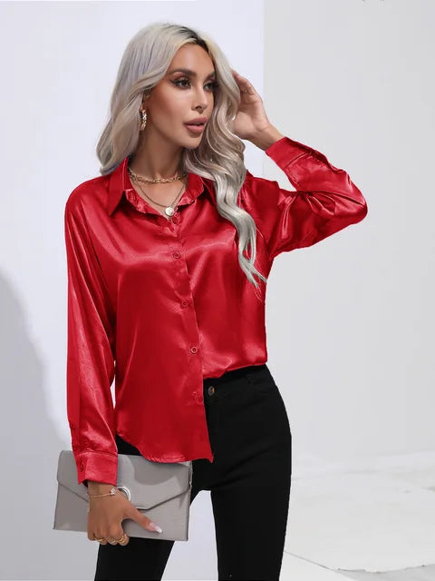 Levoire | Blouse en satin Rot