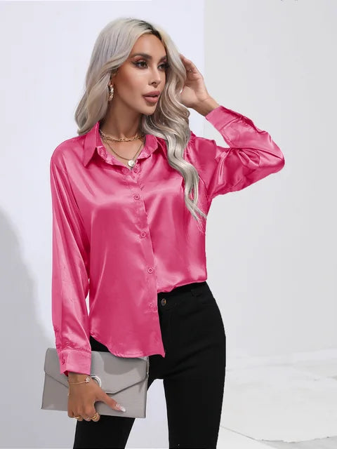 Levoire | Blouse en satin Rosa