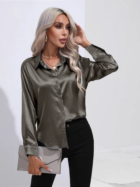 Levoire | Chemise En Soie Gris foncé