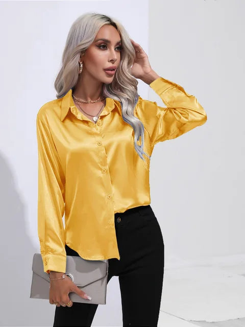 Levoire | Blouse en satin Jaune