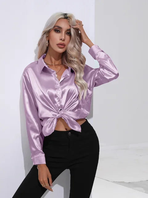 Levoire | Blouse en satin LilaRosa