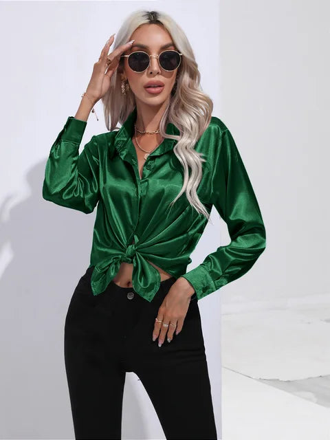 Levoire | Chemise En Soie Vert