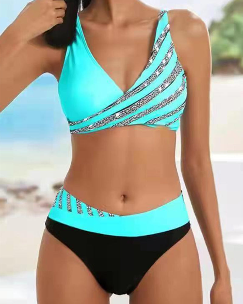 Levoire | Maillot De Bain Chaud Avec Imprimé Bleu-vert