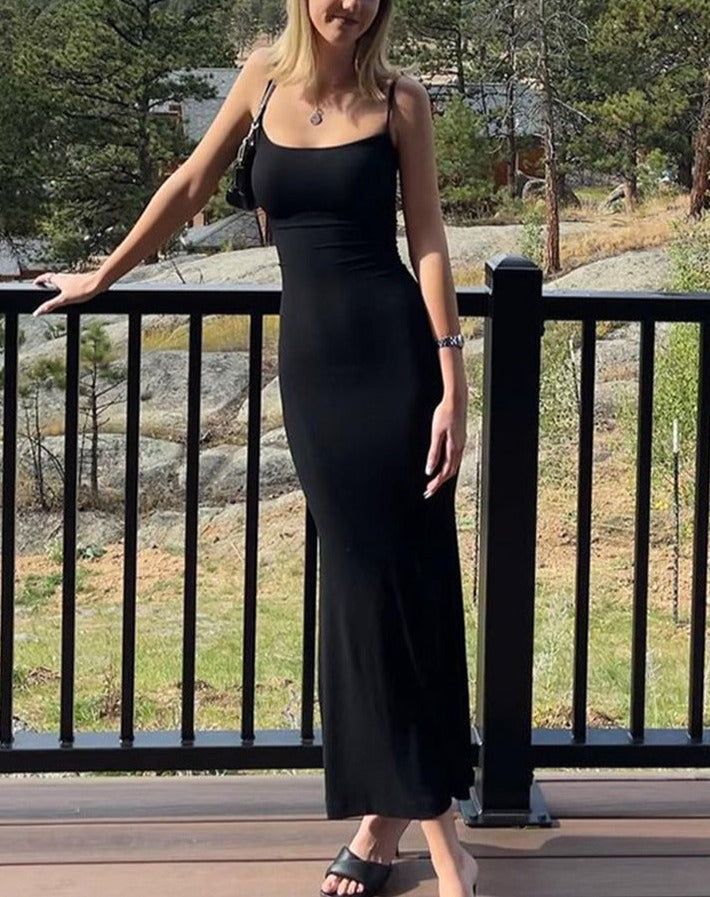 Levoire | Robe Maxi Slim Sans Épaules Dos Nu