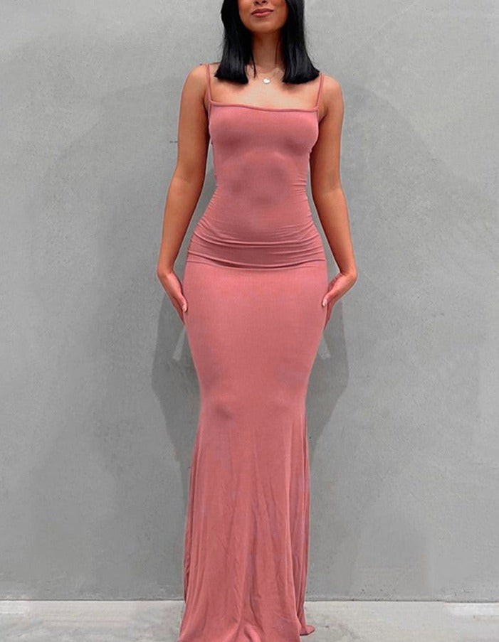 Levoire | Robe Maxi Slim Sans Épaules Dos Nu