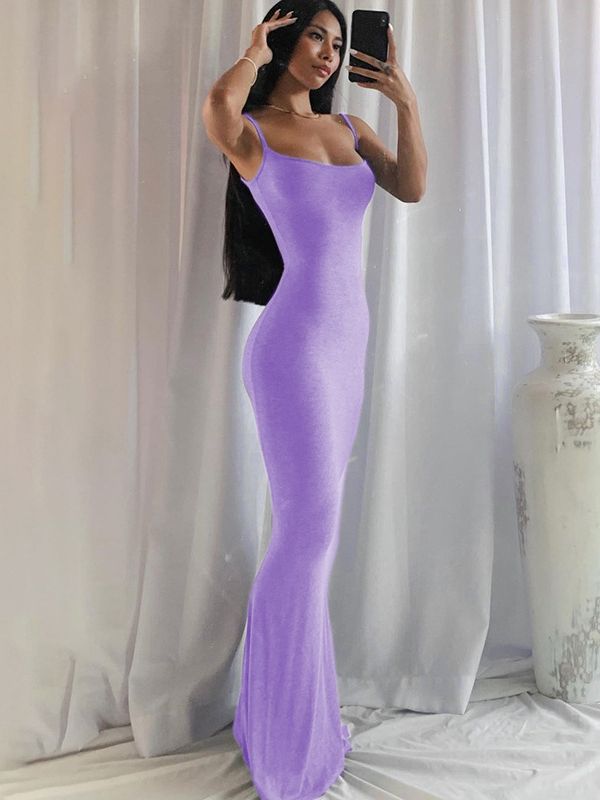 Levoire | Robe Maxi Slim Sans Épaules Dos Nu Hellulila