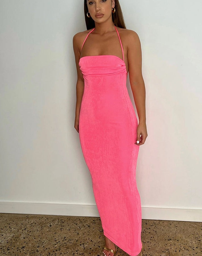 Levoire | Décolleté Dos Nu Dos Drapée Robe Maxi