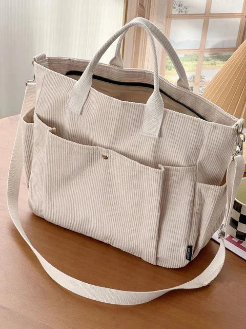 Levoire | Sac À Bandoulière Polyvalent Grande Capacité Avec Plusieurs Poches Beige