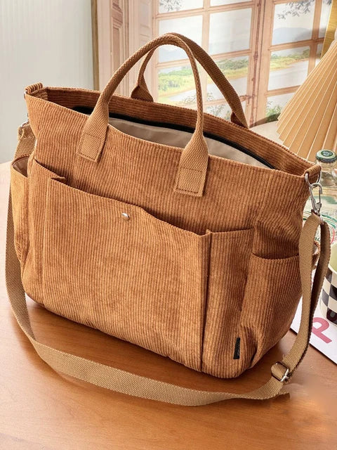 Levoire | Sac À Bandoulière Polyvalent Grande Capacité Avec Plusieurs Poches Braun