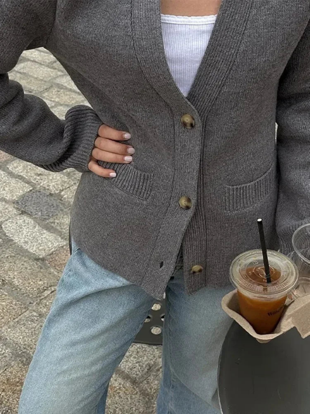 Levoire | Pull À Manches Longues En Tricot À Col En V