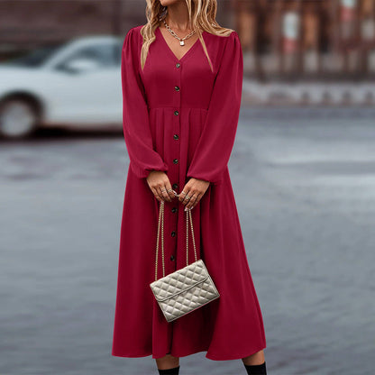 Levoire | Robe d'automne élégante Couleur rouge