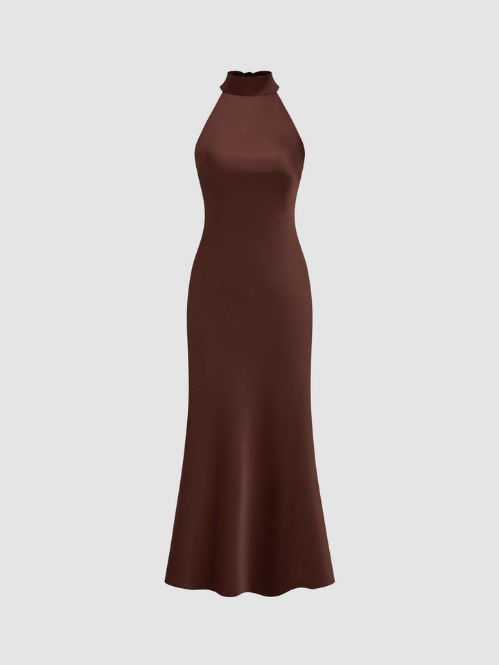 Levoire | Élégante Robe À Dos Nu Braun