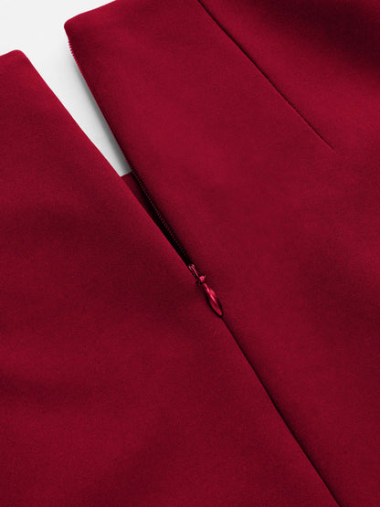 Levoire | Robe Mini À Col Rond Uni À Manches Longues