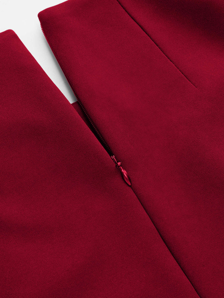 Levoire | Robe Mini À Col Rond Uni À Manches Longues