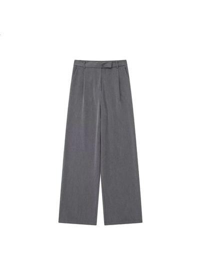 Levoire | Renon V Libre Femmes Taille Haute Pantalons Droits Gris