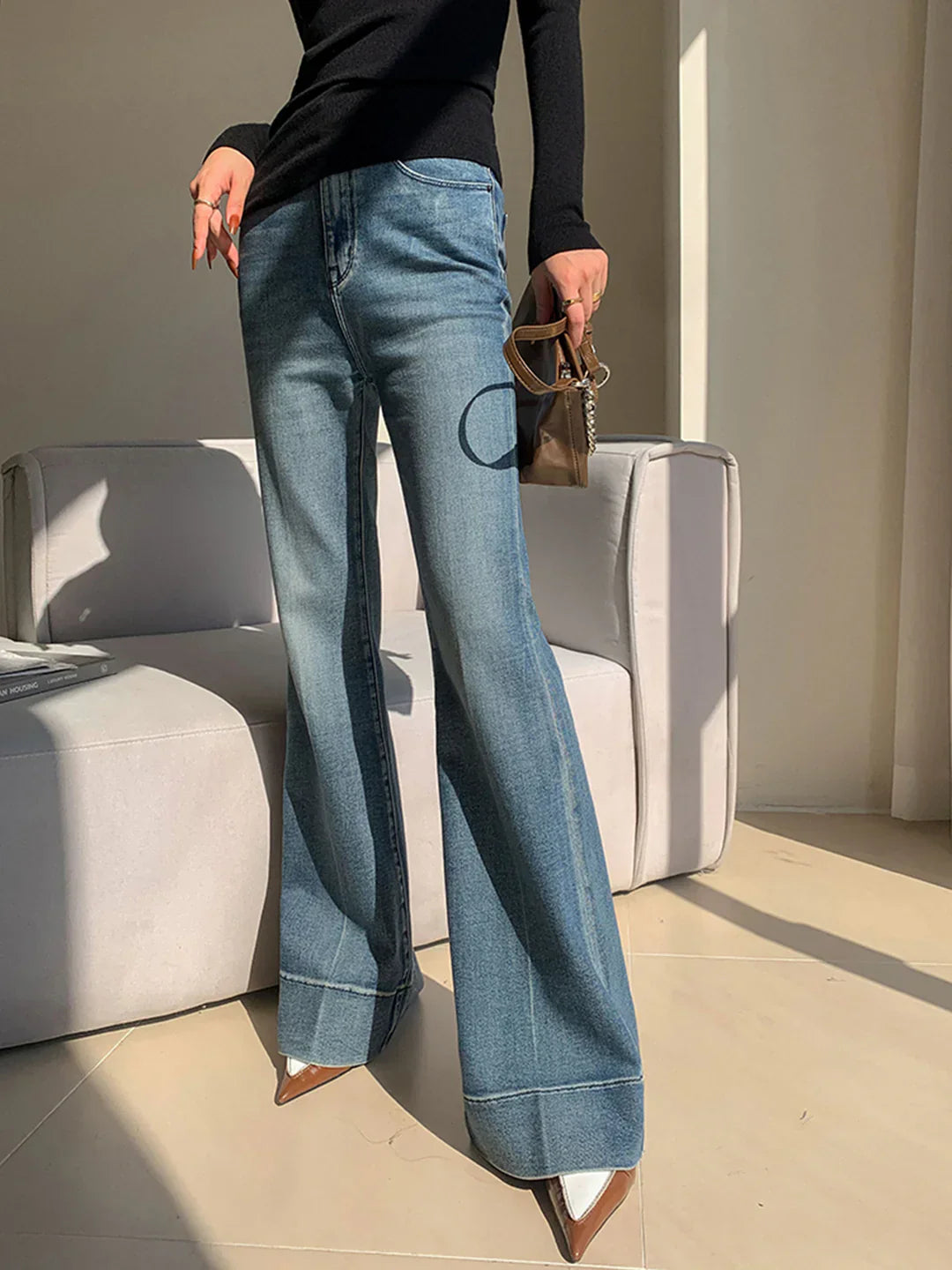 Levoire | Pantalon En Jean Étroit Et Ajusté Bleu
