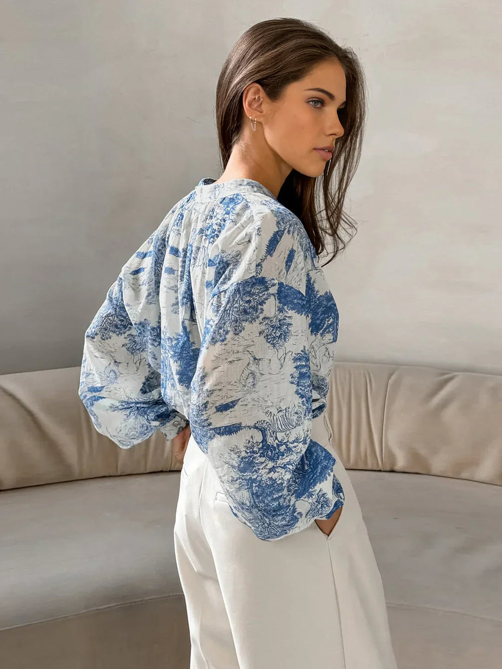 Levoire | Blouse À Manches Longues Imprimée