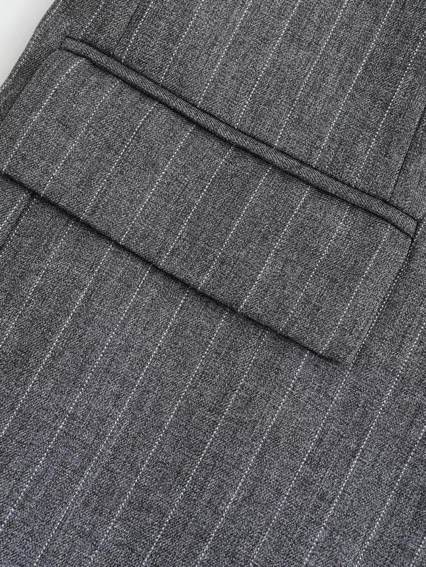 Levoire | Blend Yli Taille Rayé Veste Retournée