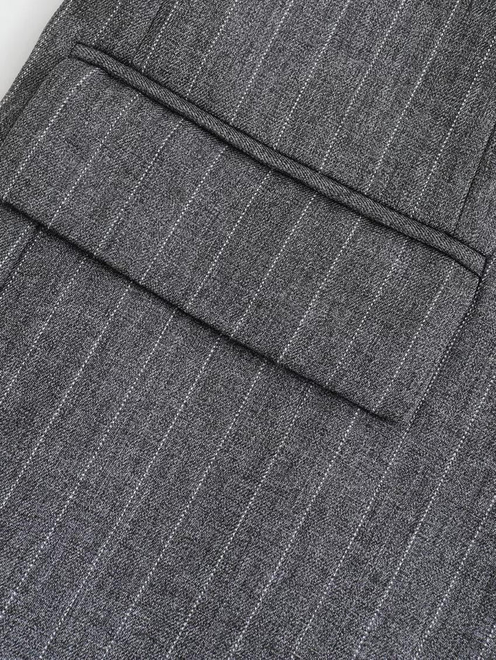 Levoire | Blend Yli Taille Rayé Veste Retournée