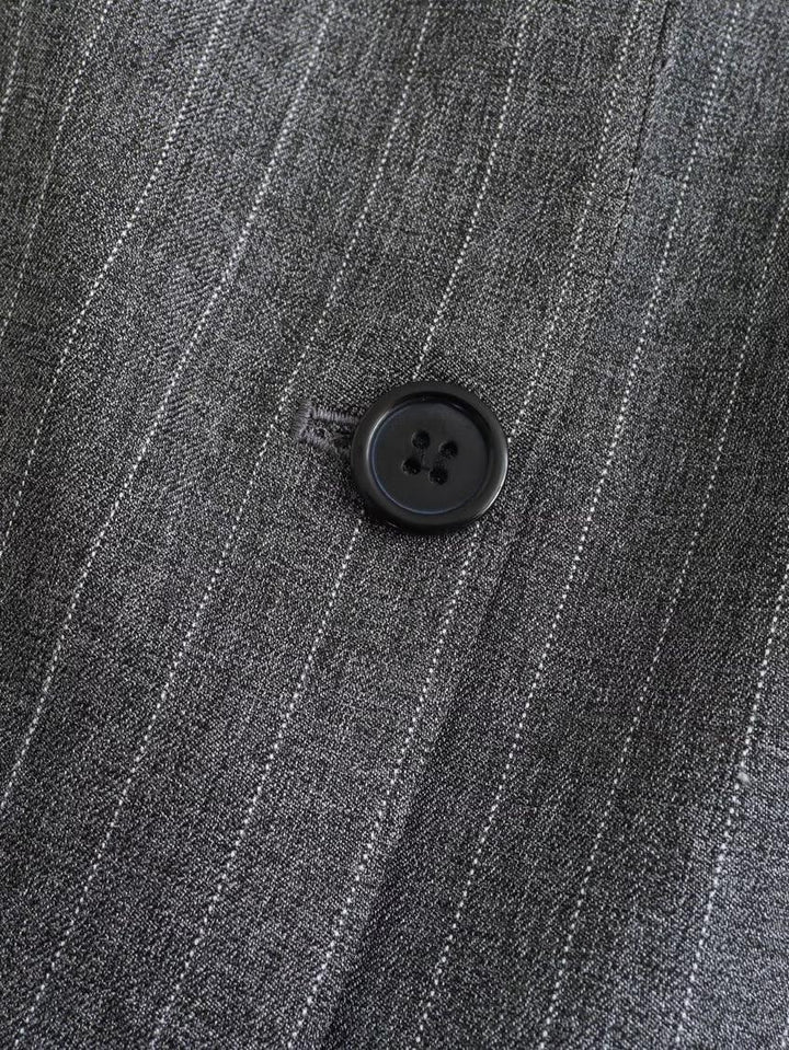 Levoire | Blend Yli Taille Rayé Veste Retournée