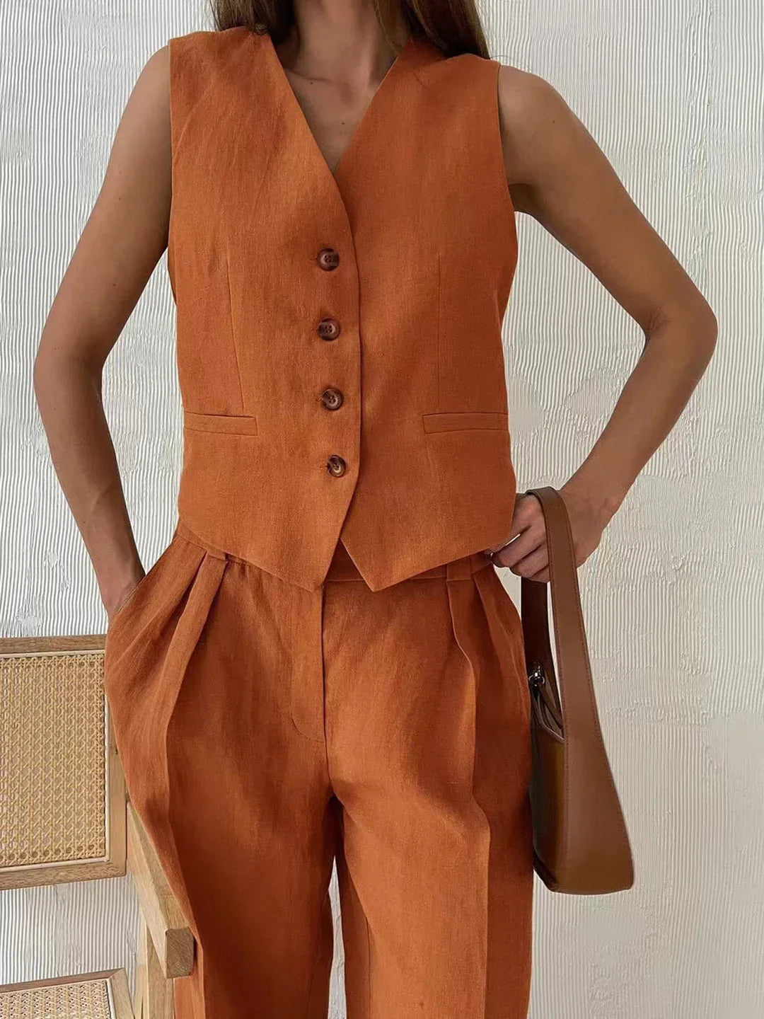 Levoire | Ensemble Élégant En Coton Et Lin