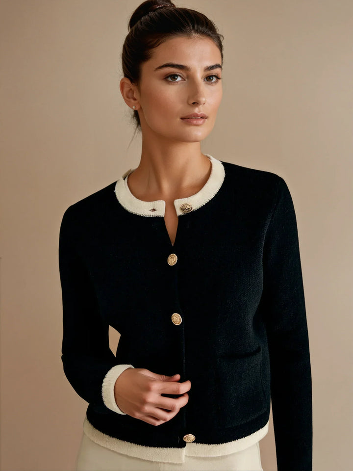 Levoire | Élégant Cardigan À Boutons Noir