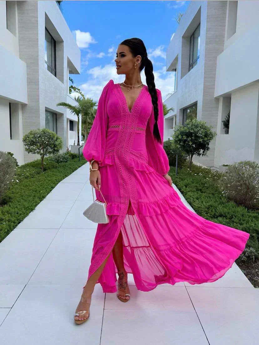 Levoire | Robe Maxi À Manches Longues Finie